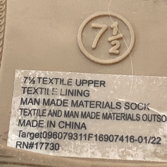 Universal Threads Boho Woven sandals Salmon Orange & White Slides Women’s 7.5 - Picture 5 of 6